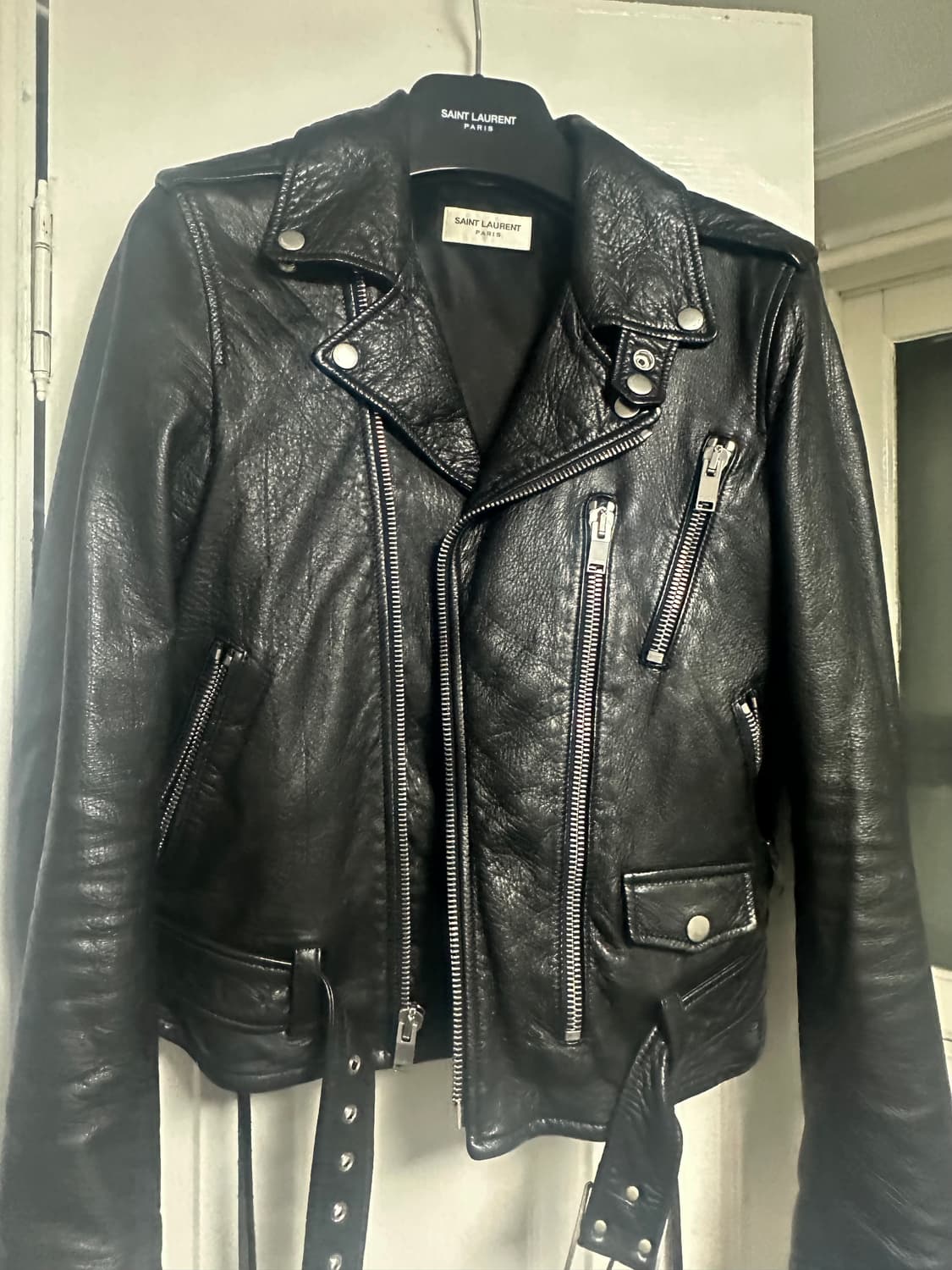 생로랑 L17 블러드러스트 레더자켓 상품이미지4