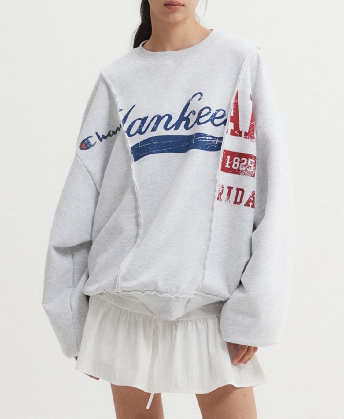 [M]DNSR 디앤써 리워크 스웻 맨투맨 그레이 상품이미지5