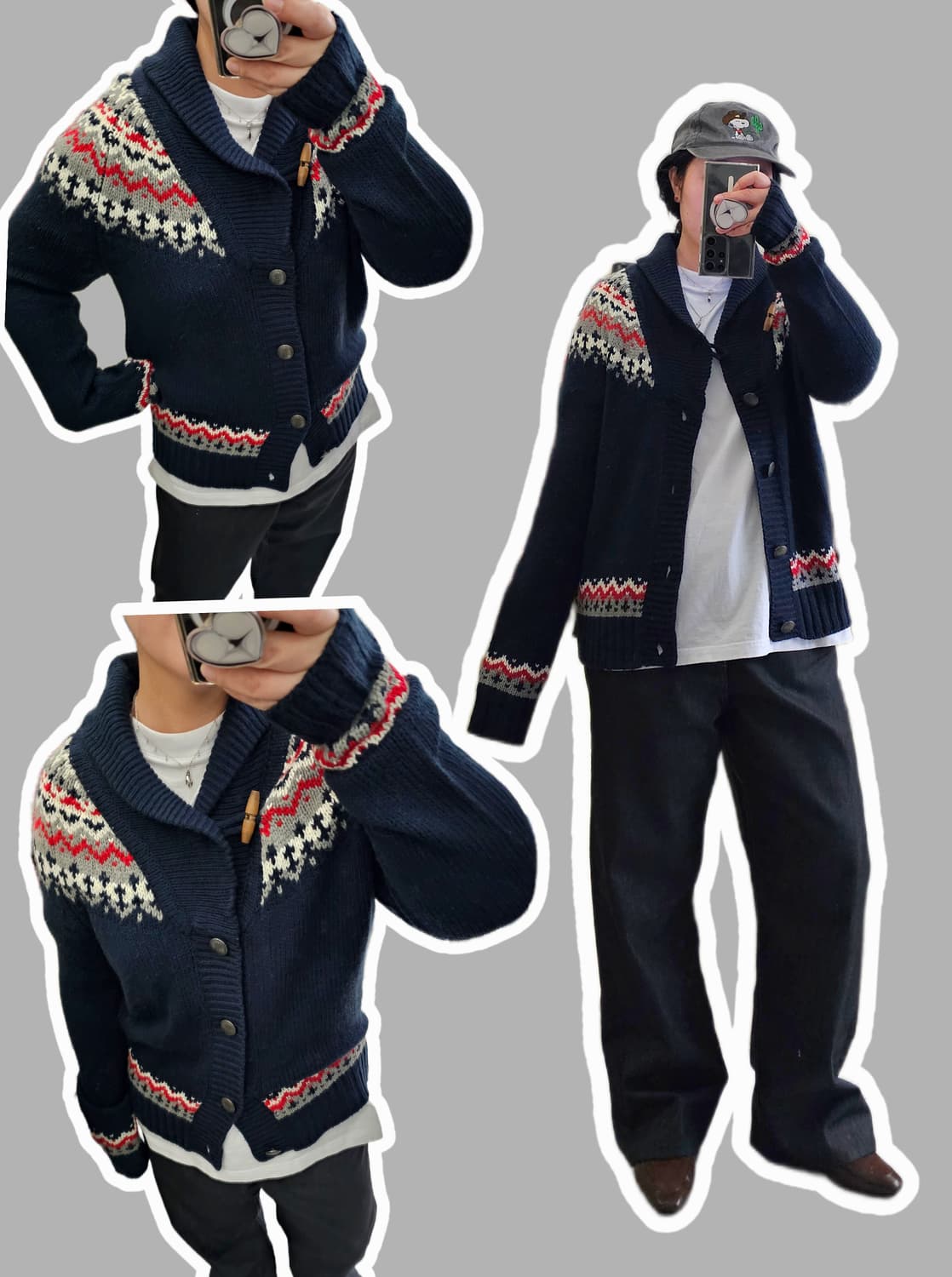 Gembony 네이비 노르딕 울가디건 상품이미지2