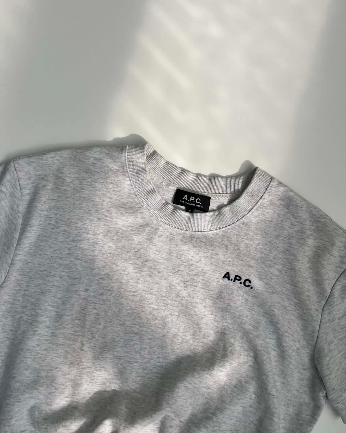 APC 아페쎄 23ss 그레이 스웻 걸즈 반팔 티셔츠(S) 상품이미지5