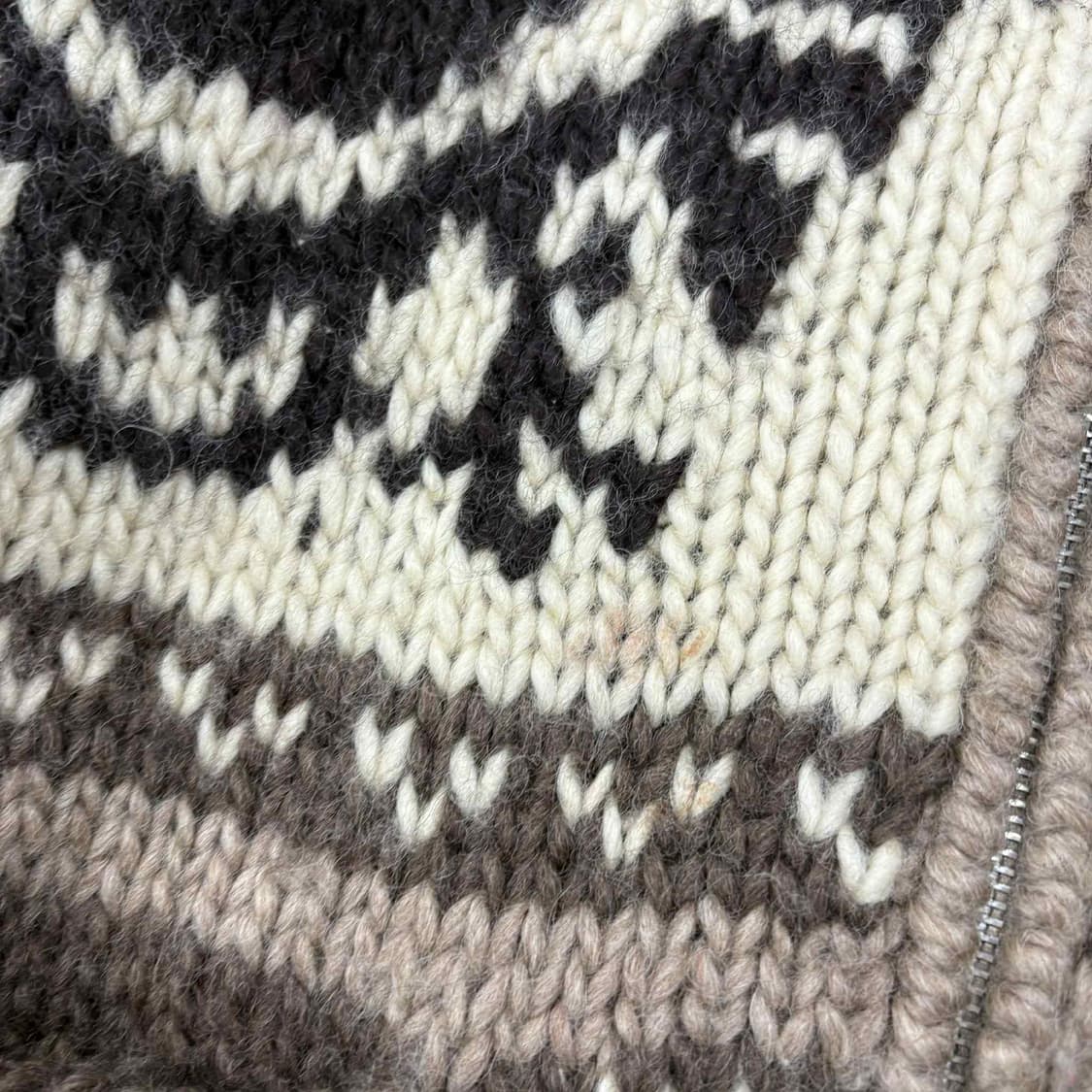 JPN 일본빈티지 노르딕 울 니트집업(M) 상품이미지8