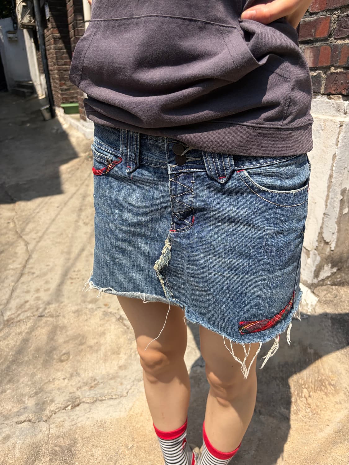 Abercrombie 데님 미니 스커트 상품이미지2