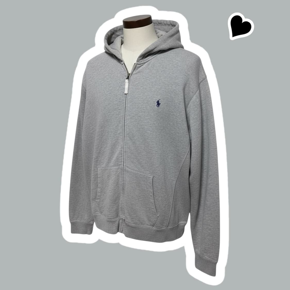 폴로 랄프로렌 그레이 후드집업 상품이미지1