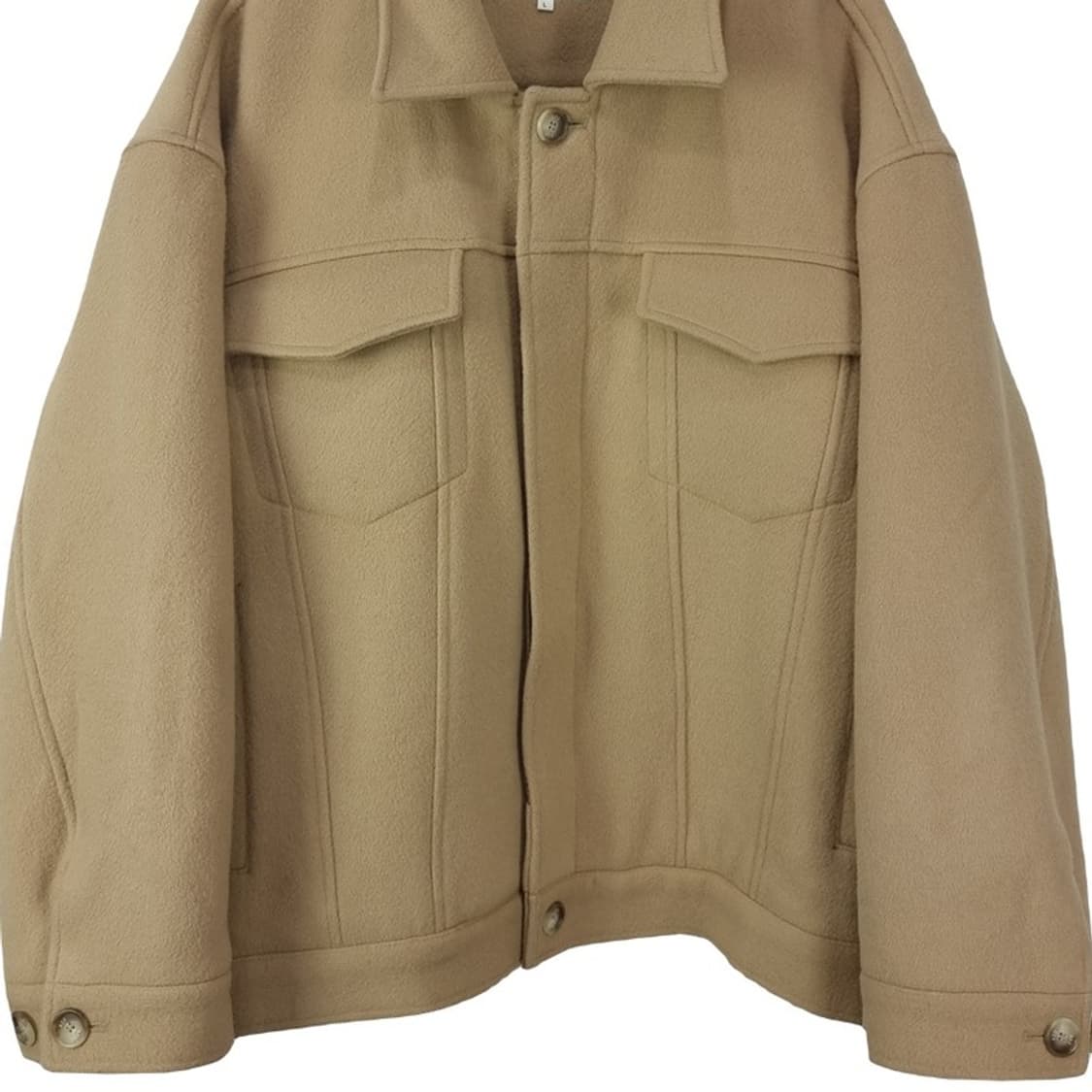 [ADD]  애드 오버핏 모직 트러커 숏 코트 자켓 베이지 M16486 상품이미지5