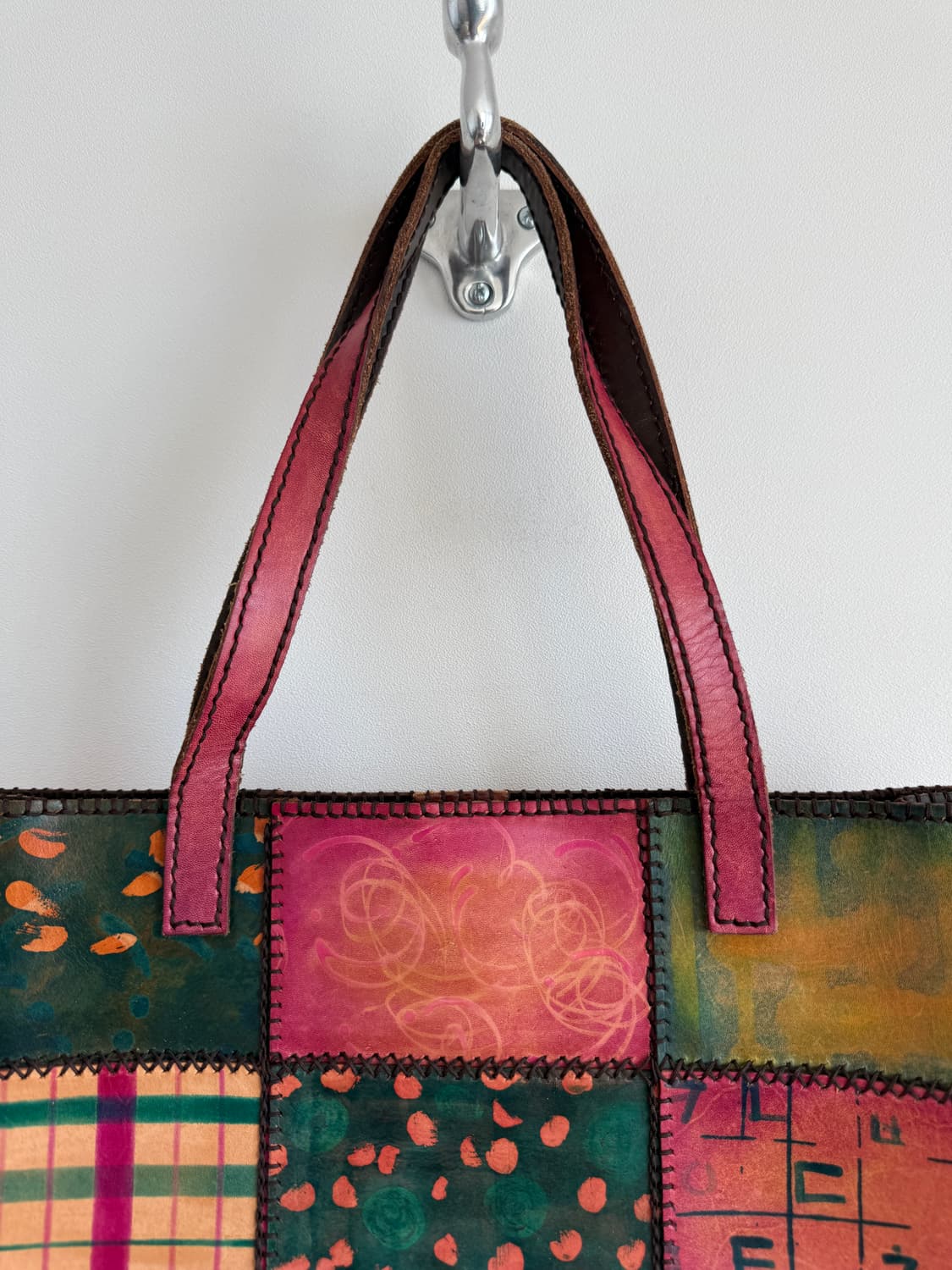 Pre owend 패치워크 레더 숄더백 상품이미지3