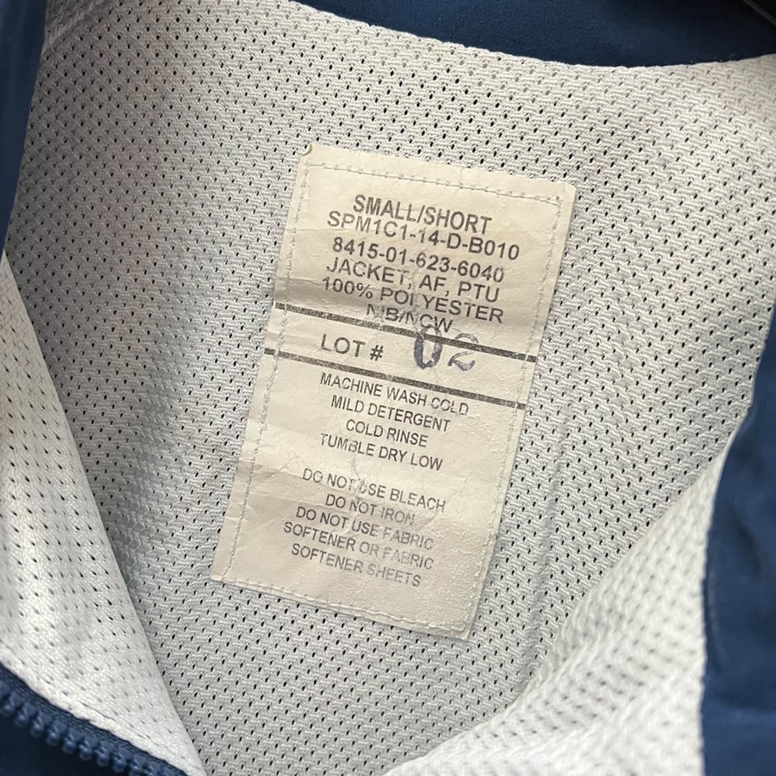 US AIR FORCE PTU 미공군 트레이닝 자켓 해외 S 상품이미지4