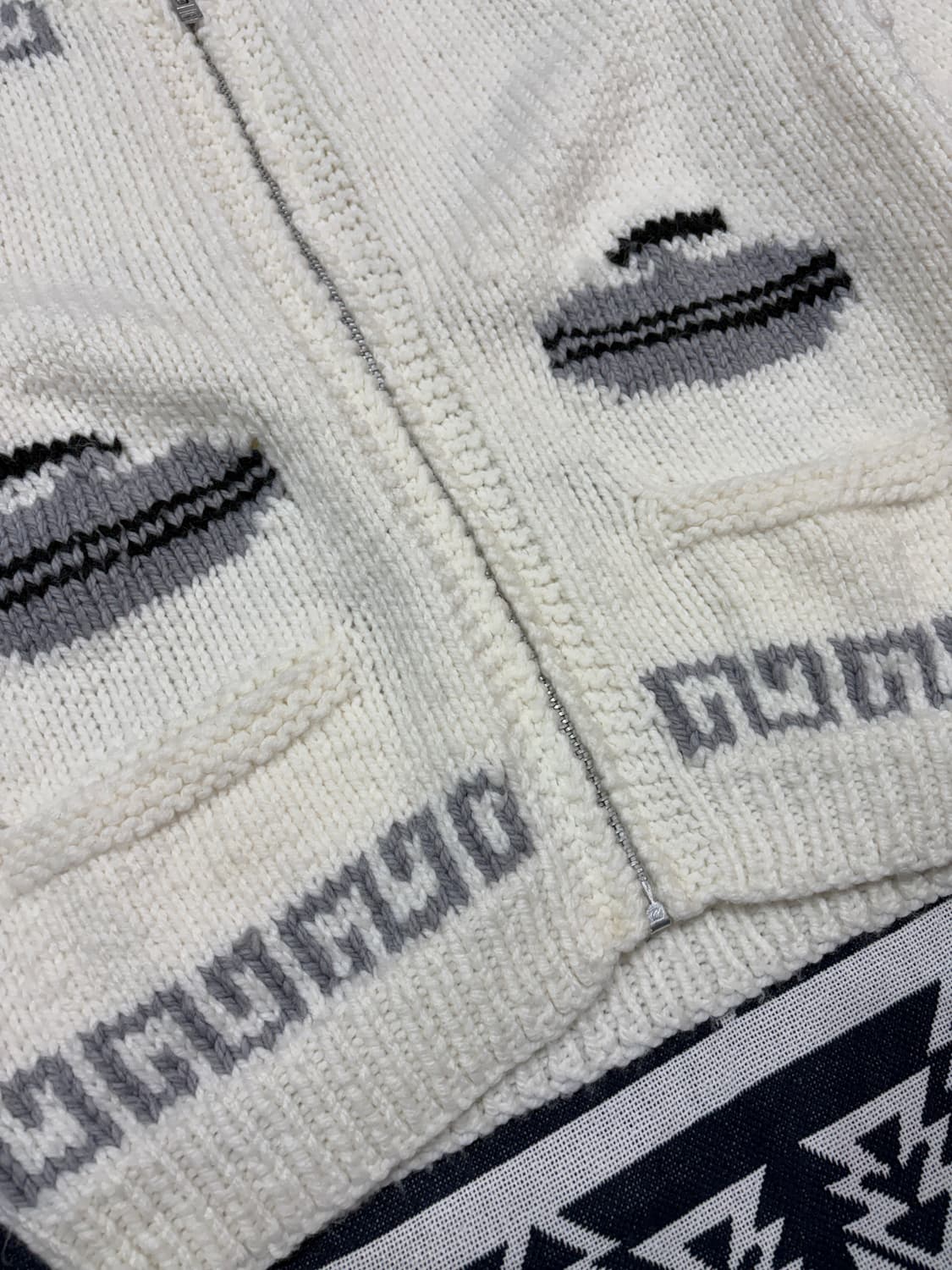 1970s 컬링 코위찬 2XL Curling Cowichan 캐나다스웨터 상품이미지5