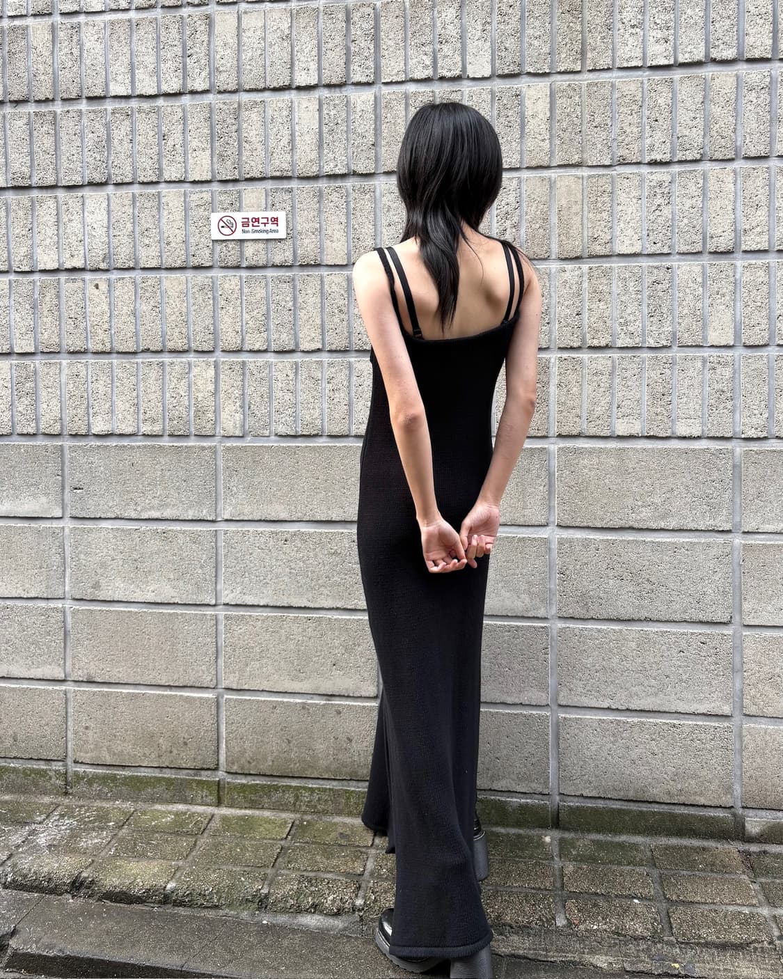 세인트 아그니 니트 미니멀 롱 드레스 상품이미지4