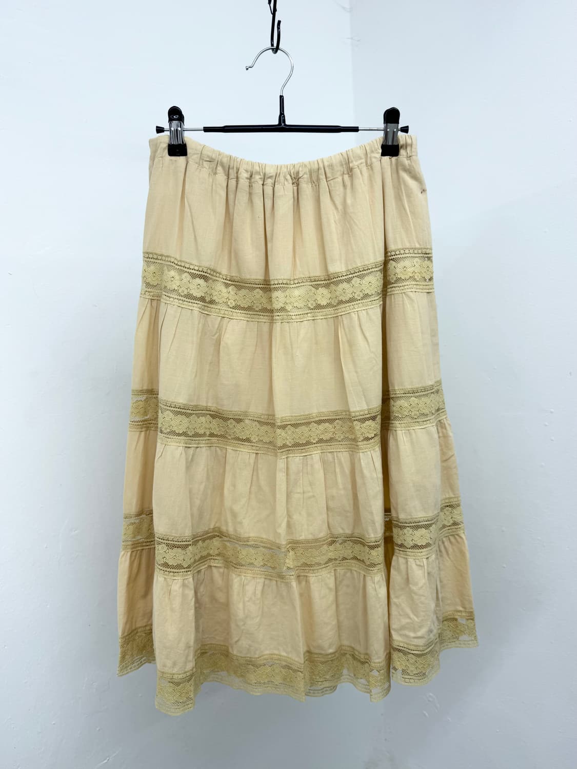 모리 레이스 캉캉 롱 스커트 상품이미지4