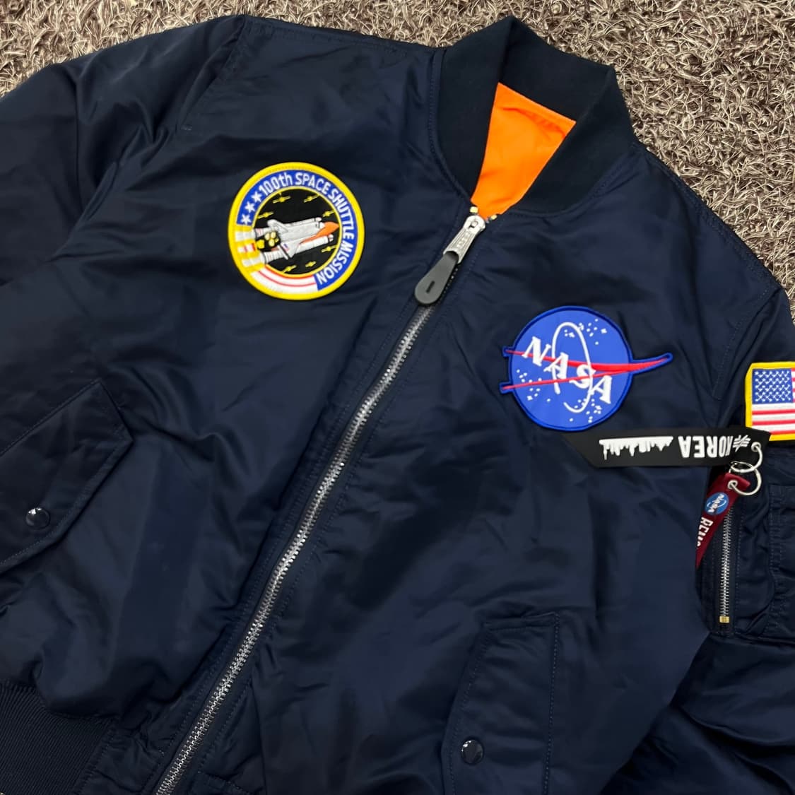 알파인더스트리 나사 NASA 플라이트 MA-1 봄버 항공 점퍼 자켓 상품이미지2