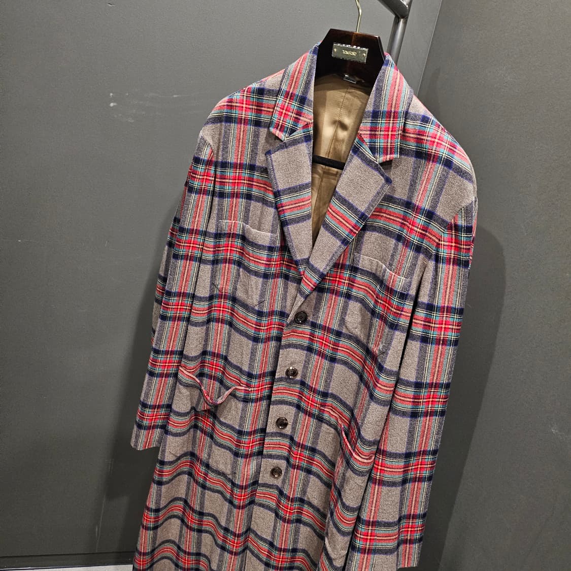 구찌 체크패턴 체스터 필드 오버 코트 상품이미지3