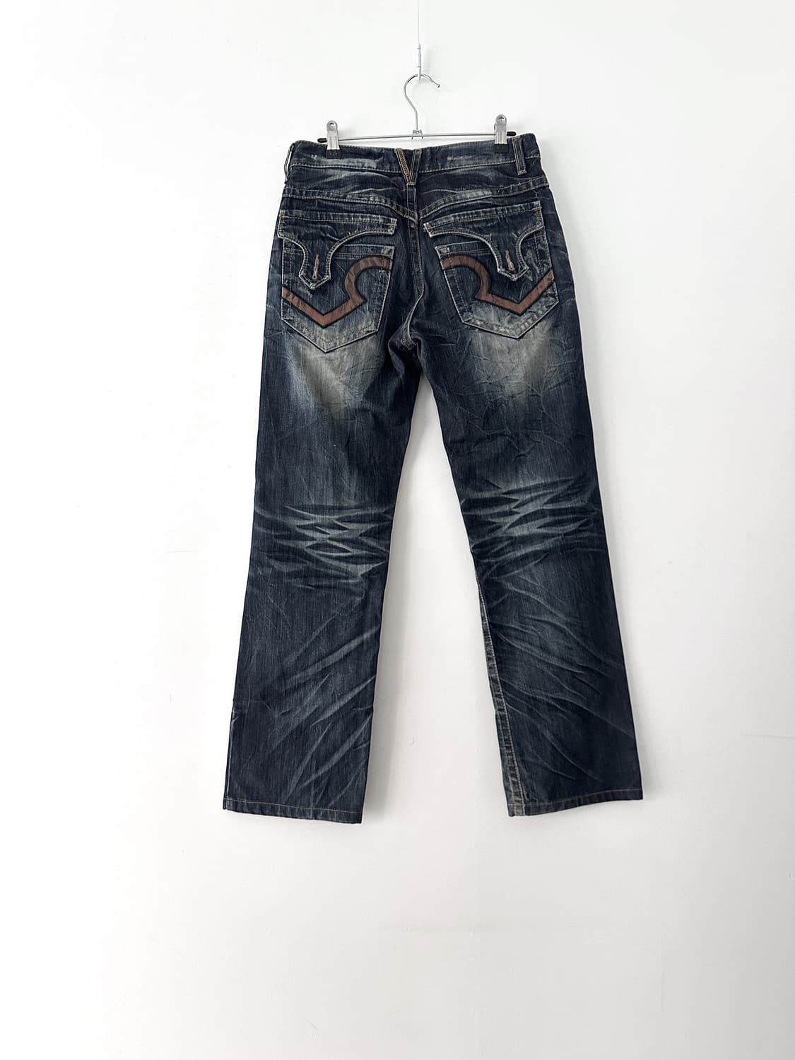 Washed deep blue denim pants 상품이미지2