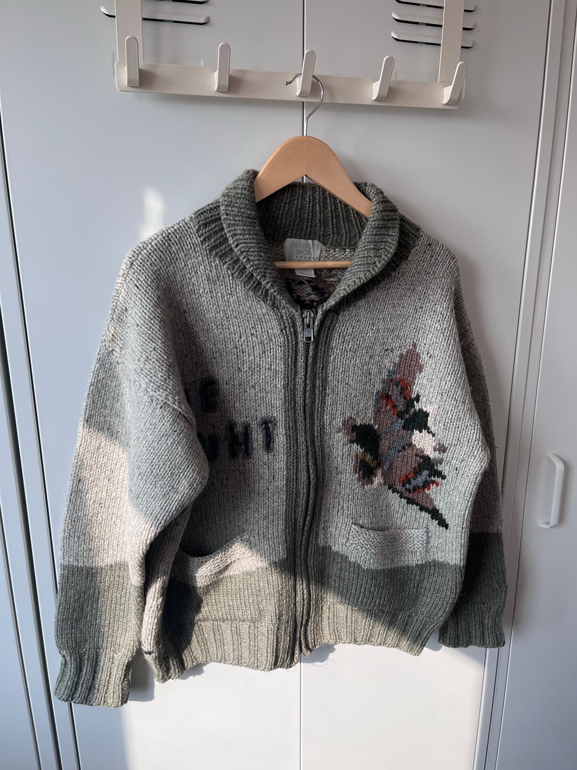 University shop 빈티지 사슴 풍경 코위찬 집업 상품이미지7