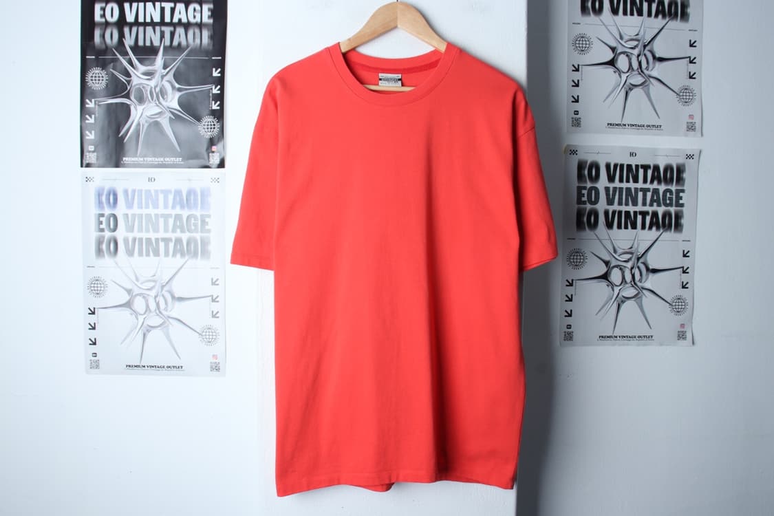 (XL-2XL) 소버먼트 반팔 티셔츠 빅사이즈 오렌지 무지-H31151 상품이미지2