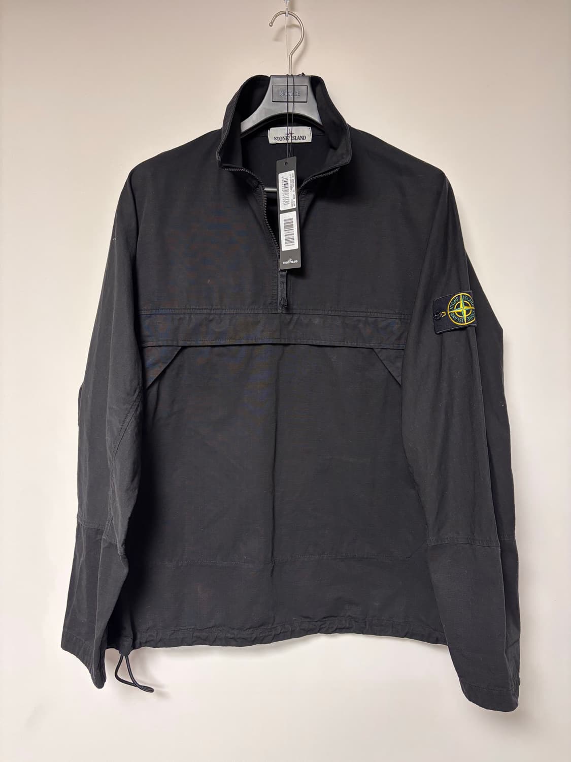 [당일배송/새상품급] 스톤아일랜드 코튼 블랙 하프집업 셔츠 상품이미지1