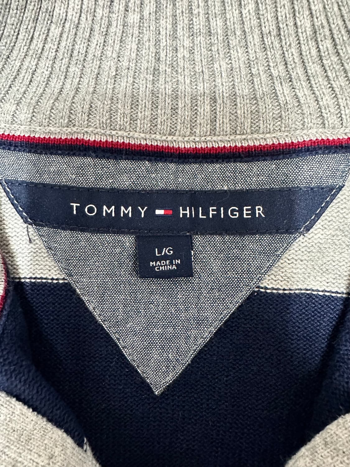 타미힐피거 스트라이프 반집업 니트 상품이미지4