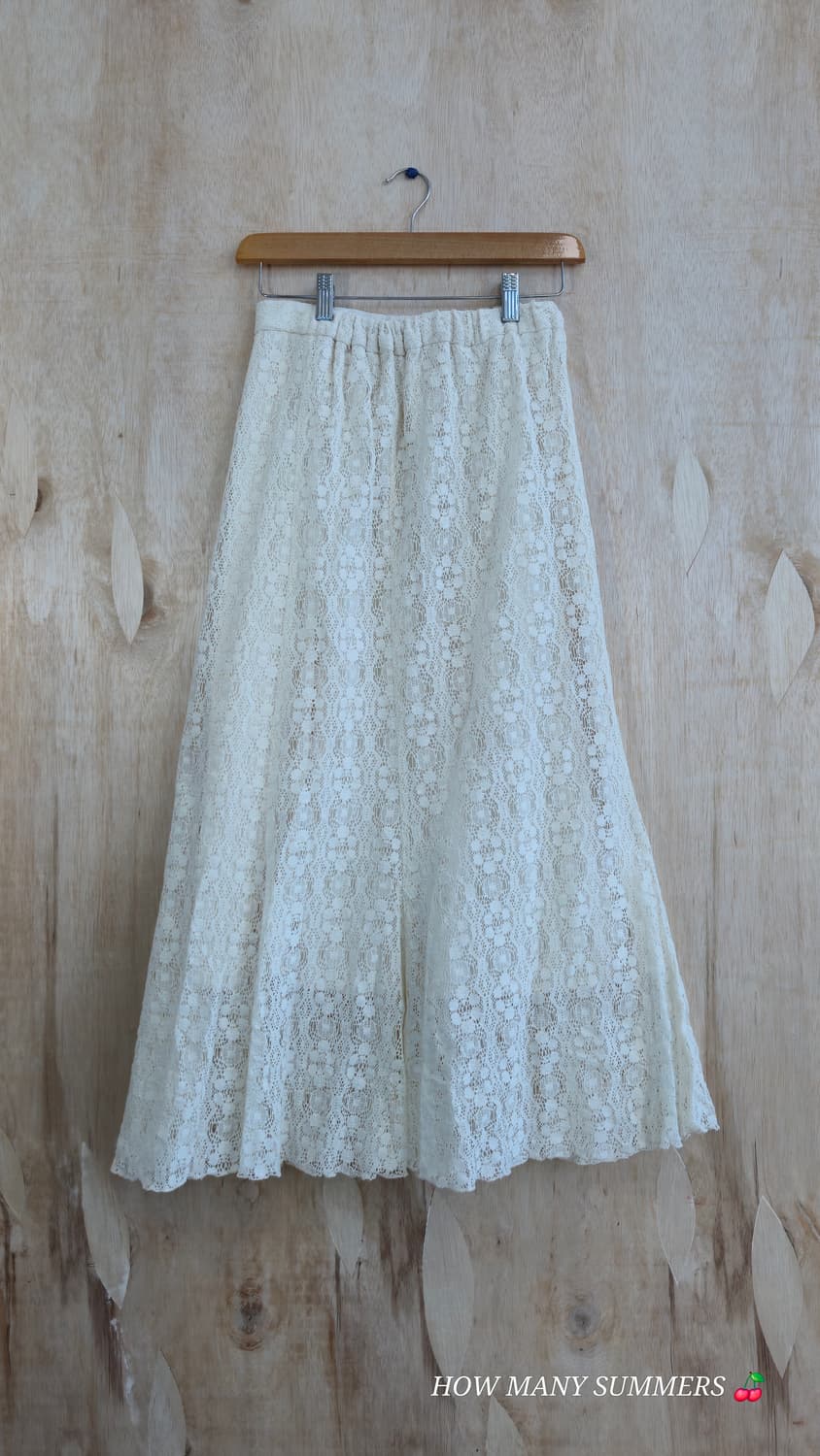 Lowrys Farm 레이스 베이지 밴딩 롱 스커트 상품이미지2