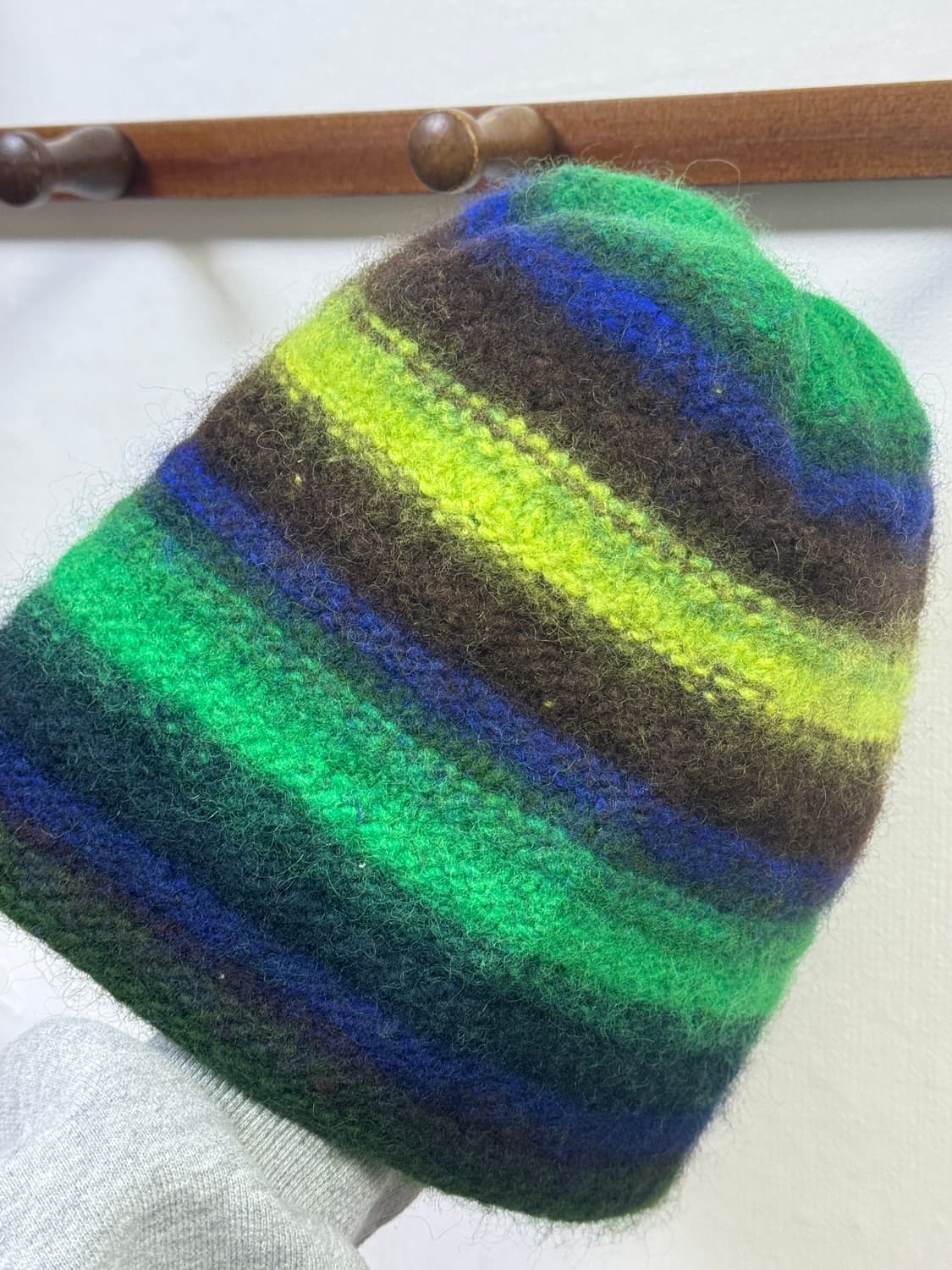 빈티지 배색 니트비니 상품이미지2