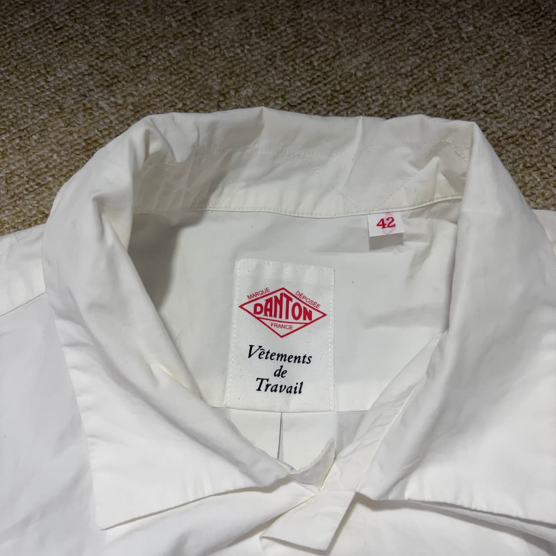 DANTON 단톤 화이트 반팔 셔츠(42) 상품이미지4