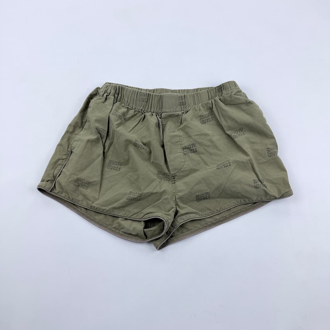 스탠드얼론 카키 로고반바지 상품이미지1