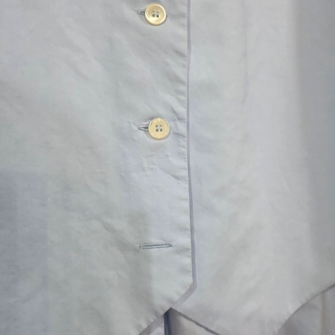 정품) MM6 마르지엘라 여성 스카이블루 베스트 레이어드 포플린 셔츠 상품이미지5