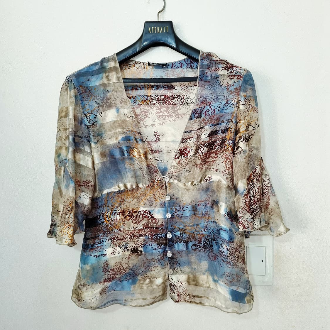 조르지오알마니 정품 실크블라우스 55사이즈 상품이미지1