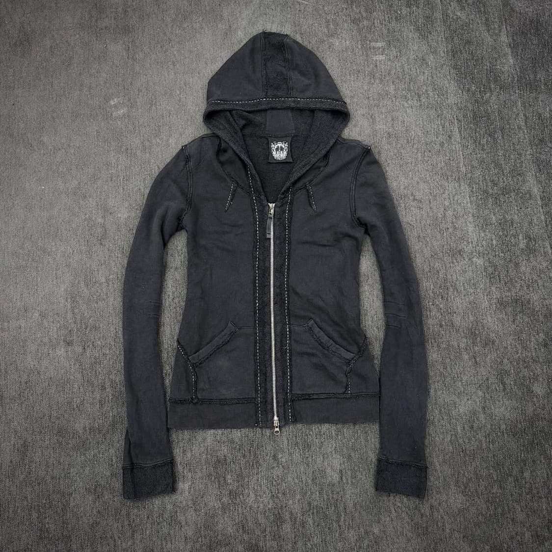 Grunge texture long hoodie 상품이미지3