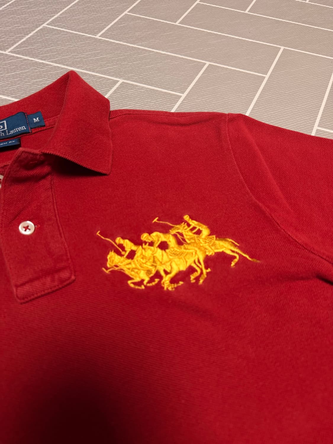 폴로 빅포니 반팔 럭비티 레드 상품이미지3