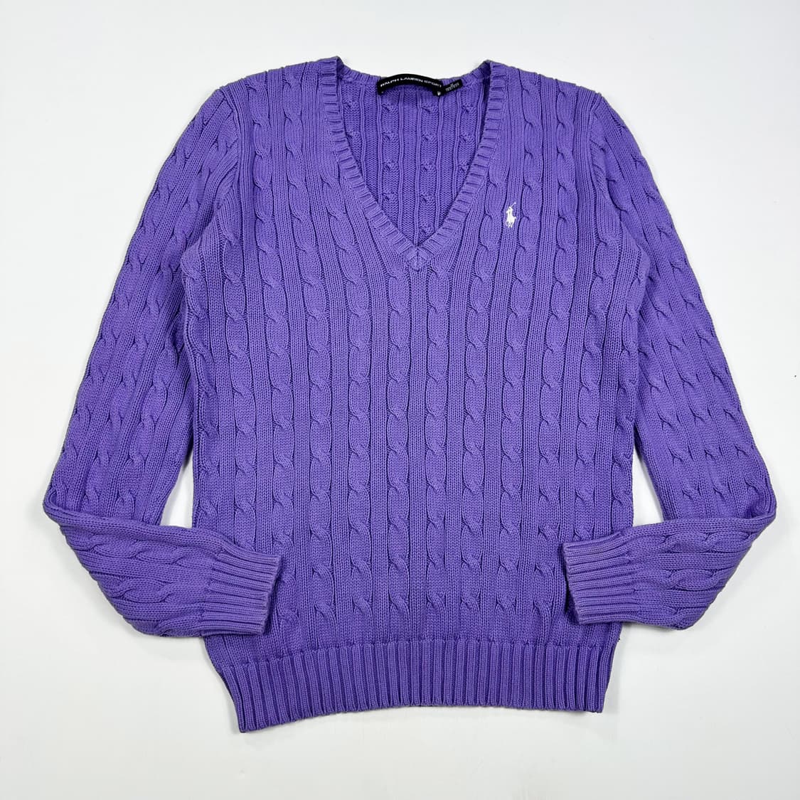 폴로 랄프로렌 포니 퍼플 꽈배기 케이블니트 (M 여성추천) 상품이미지2