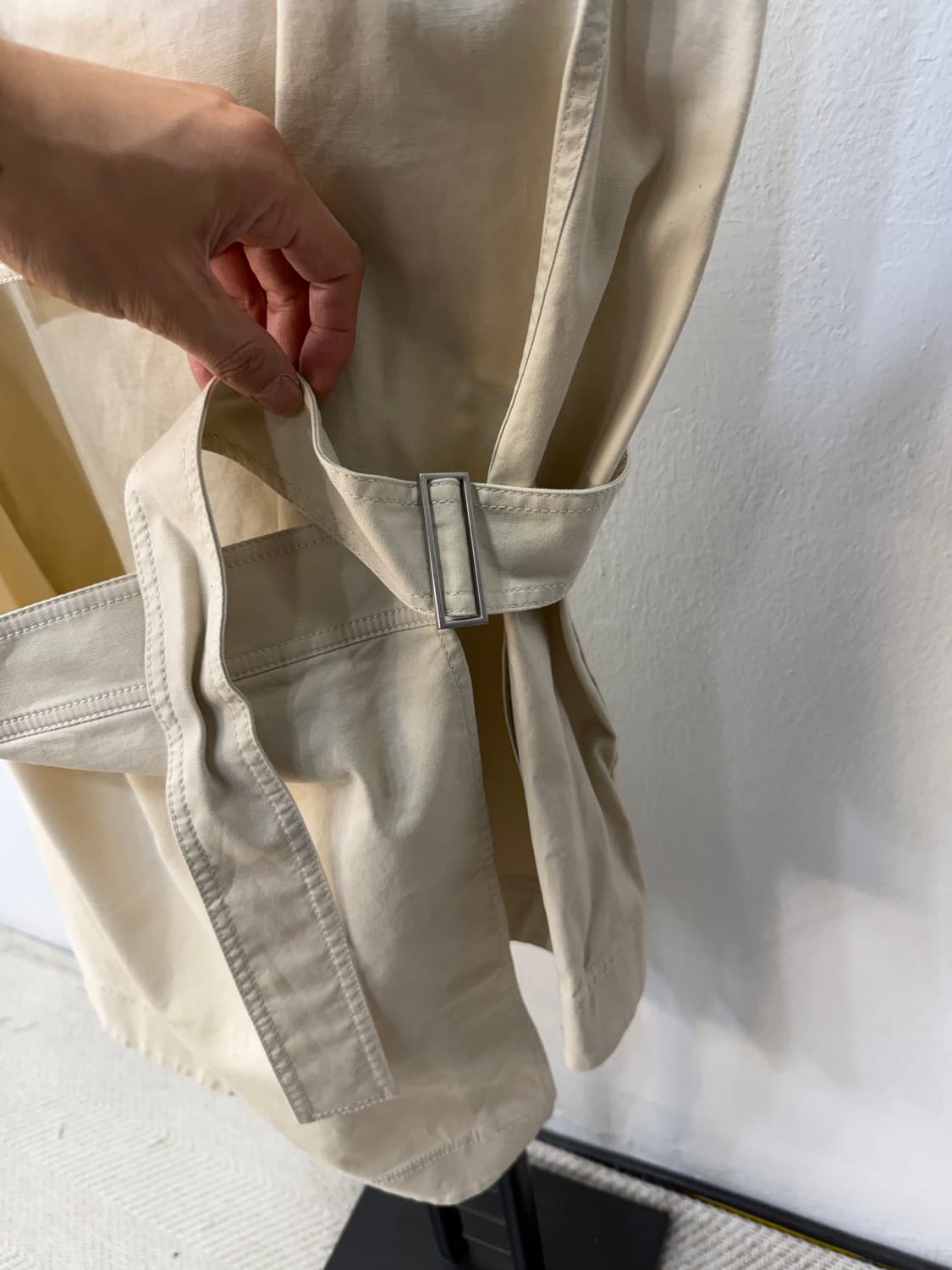 정품) COS 코스 아이보리 면 랩 스커트 원피스 40 상품이미지5