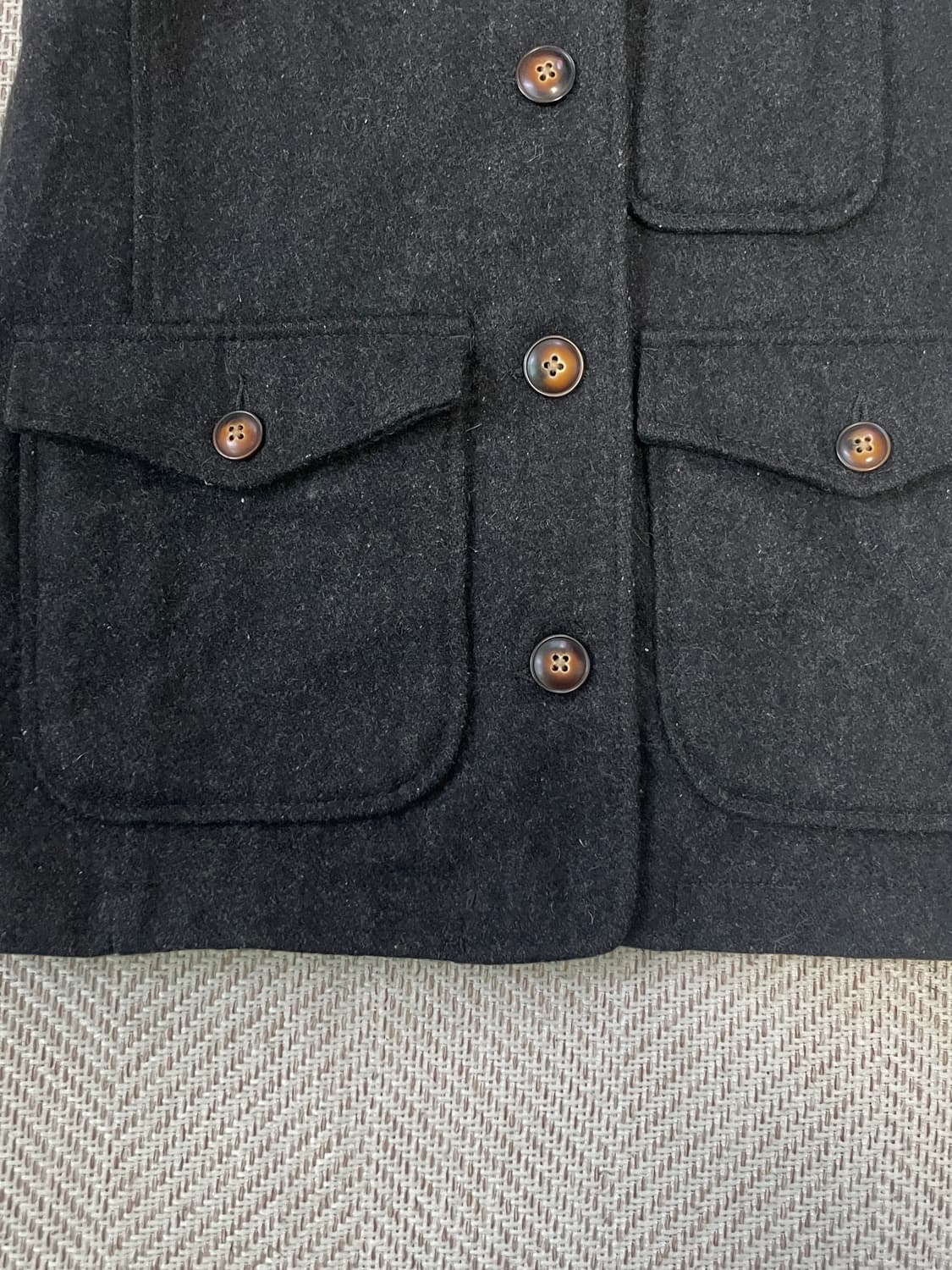 빈티지 켈렌 다크그레이 후드 울 베스트  J03733 상품이미지2