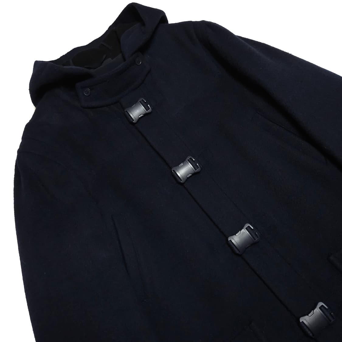 크리스토퍼 케인 패디드 버클 더플 코트 네이비 상품이미지5