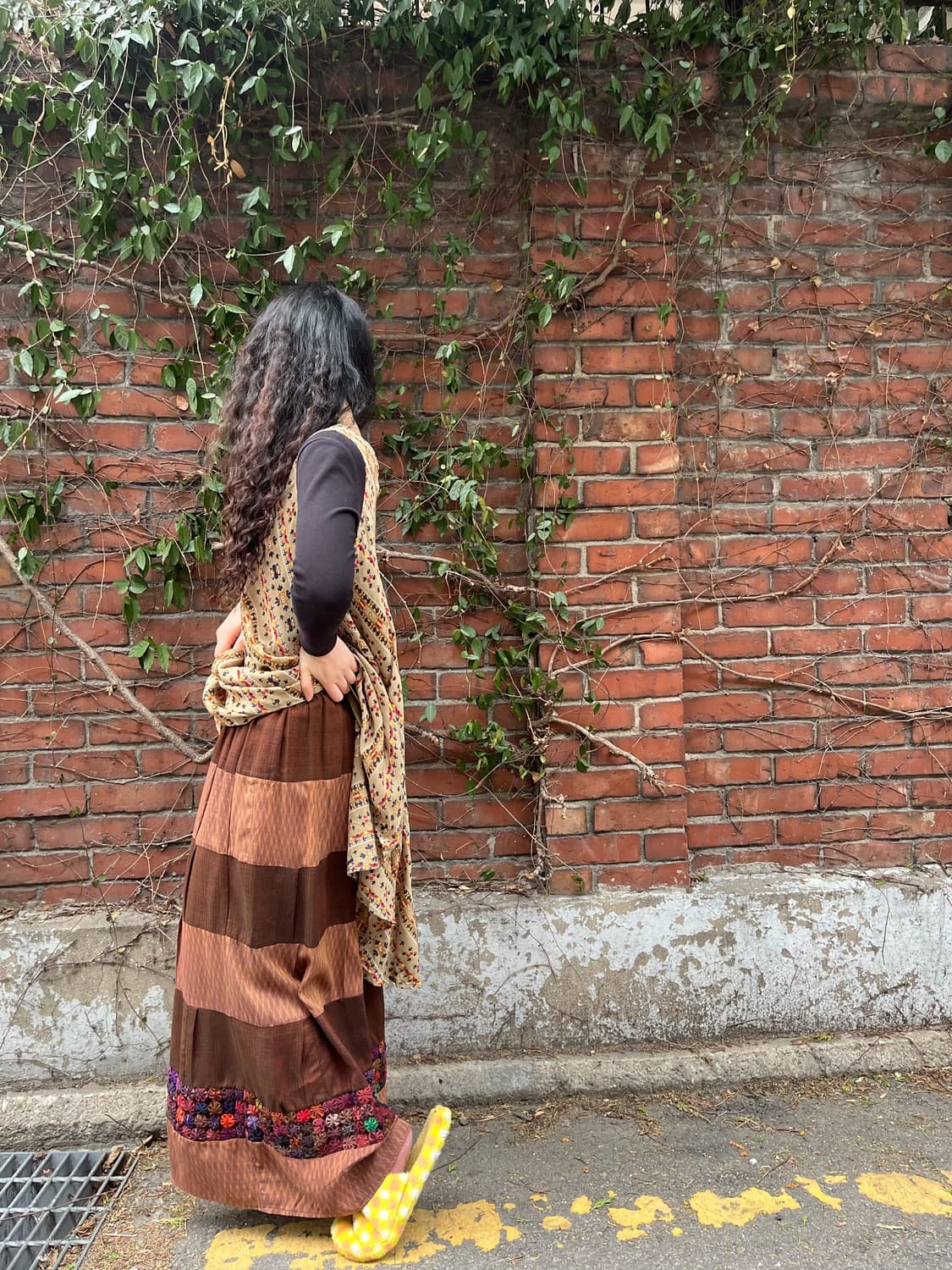 히피 패치 롱스커트 상품이미지4