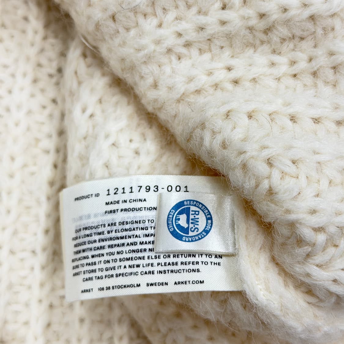 아르켓 울 알파카 니트 S 상품이미지5