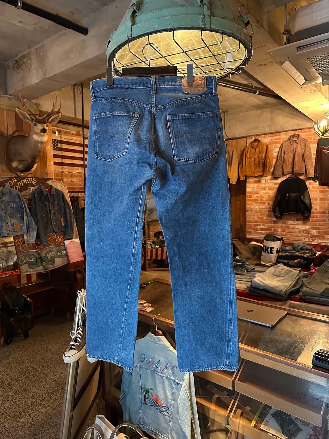 80s USA 빈티지 리바이스 501 66후기 셀비지 데님 팬츠 상품이미지5