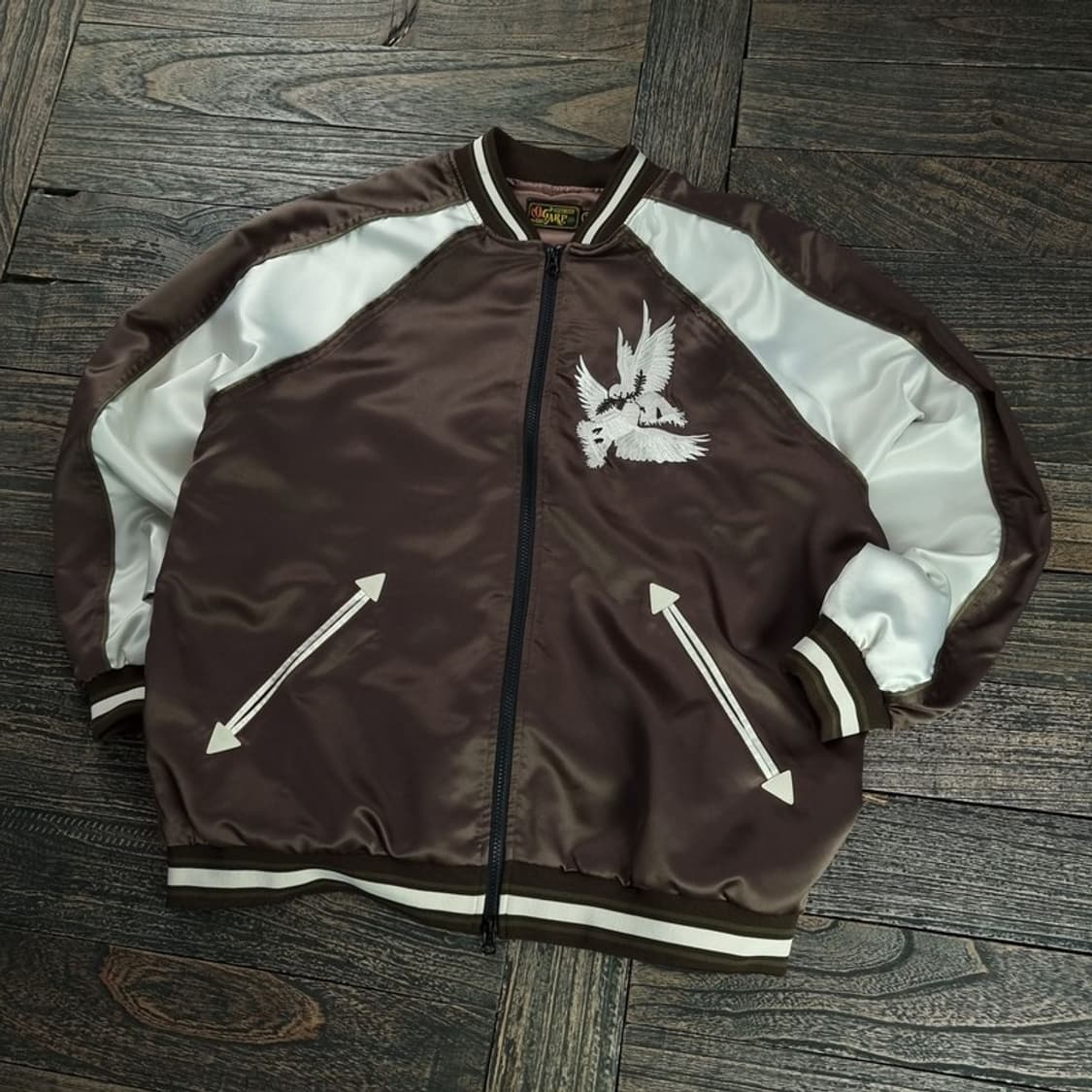 [오가프] 사틴 수베니어 스카쟌 블루종 자켓 M18962 상품이미지1