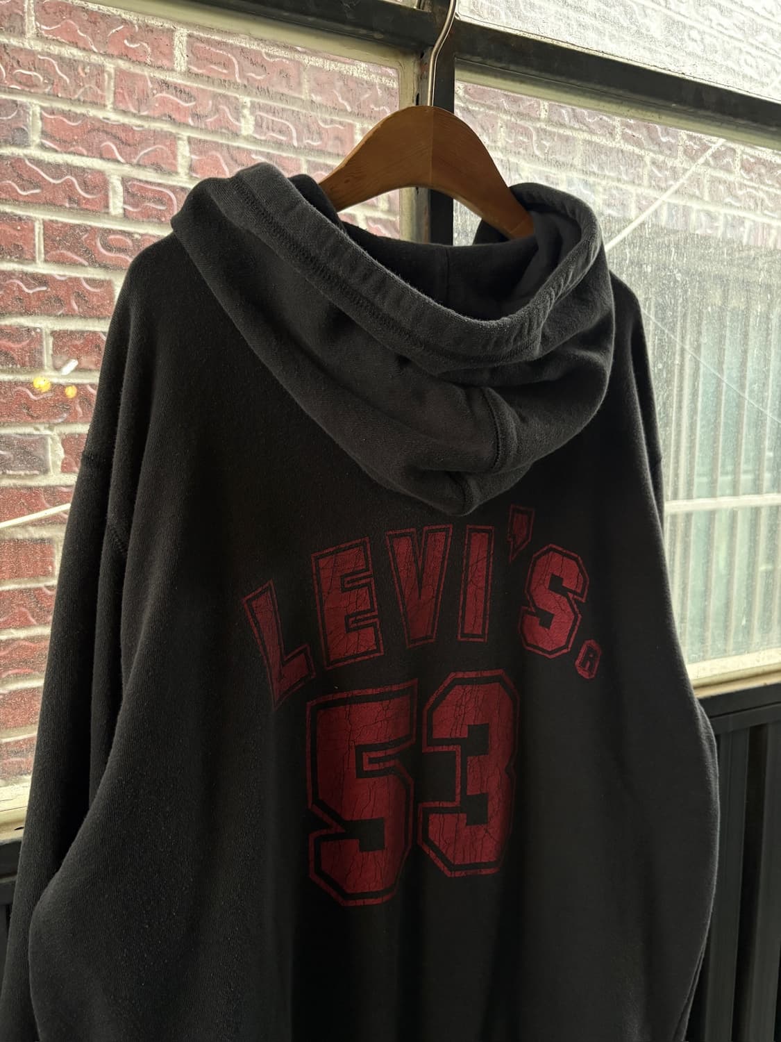 Levis 빈티지 리바이스 블랙 후드 티셔츠 상품이미지7
