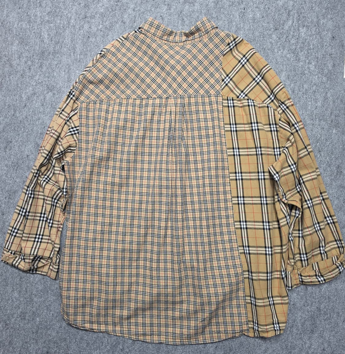 아조바이아조 노바체크 믹스 오버핏 셔츠 F 상품이미지2