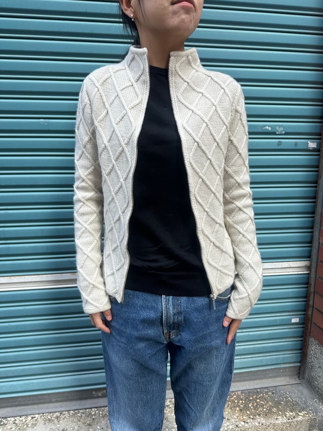 Max Mara pattern detail knit zip-up 상품이미지2