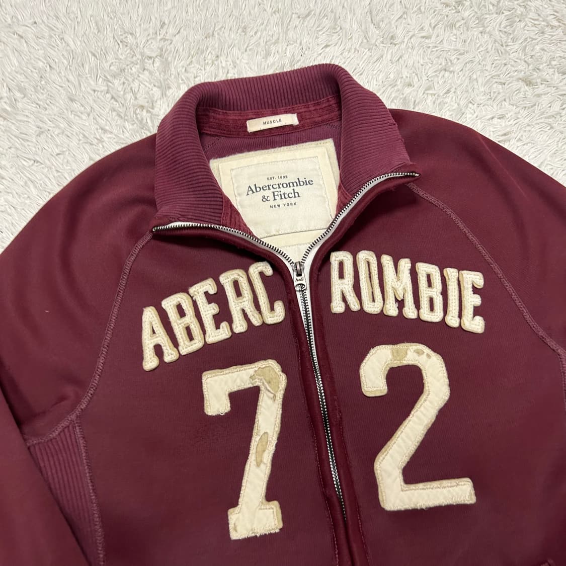 Abercrombie Burgundy Track Jacket 상품이미지5
