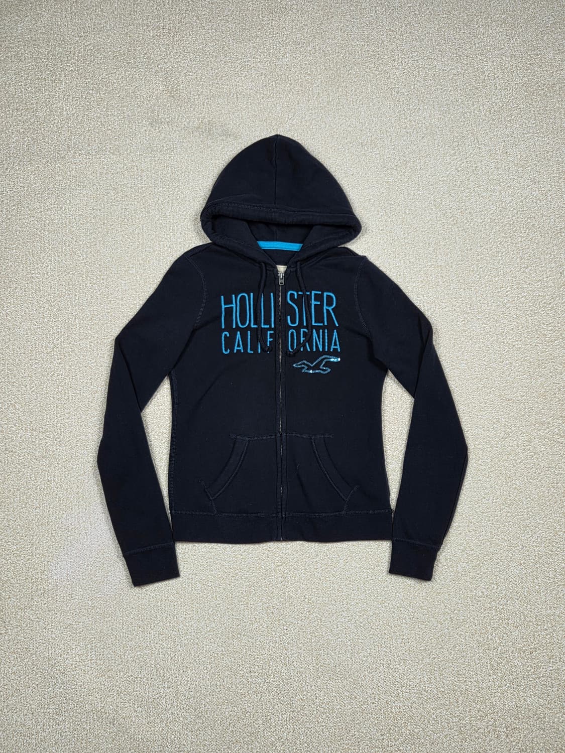 [홀리스터] 스팽글 로고 후드 집업 | A00168 상품이미지1