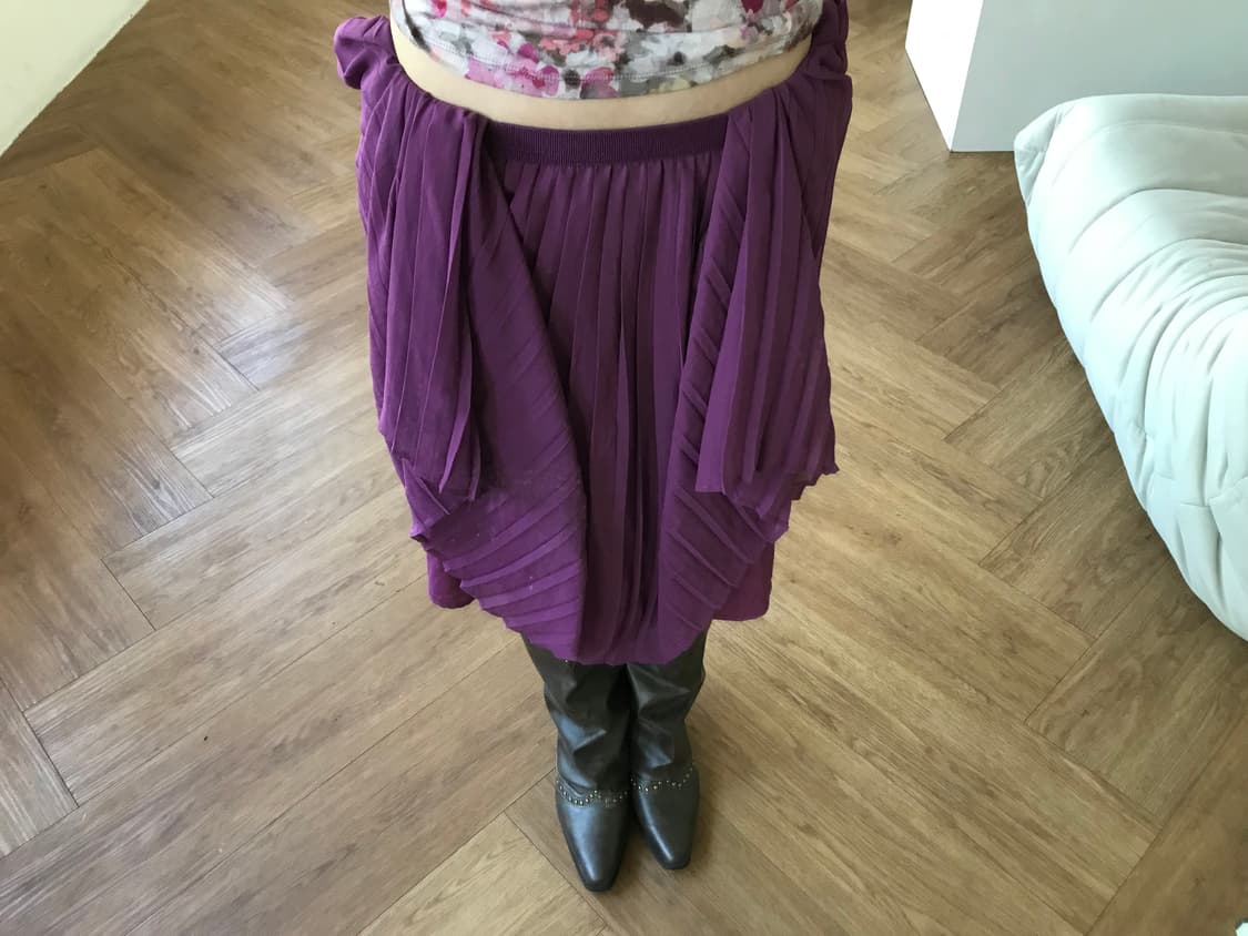 vintage purple pleats skirt 상품이미지2