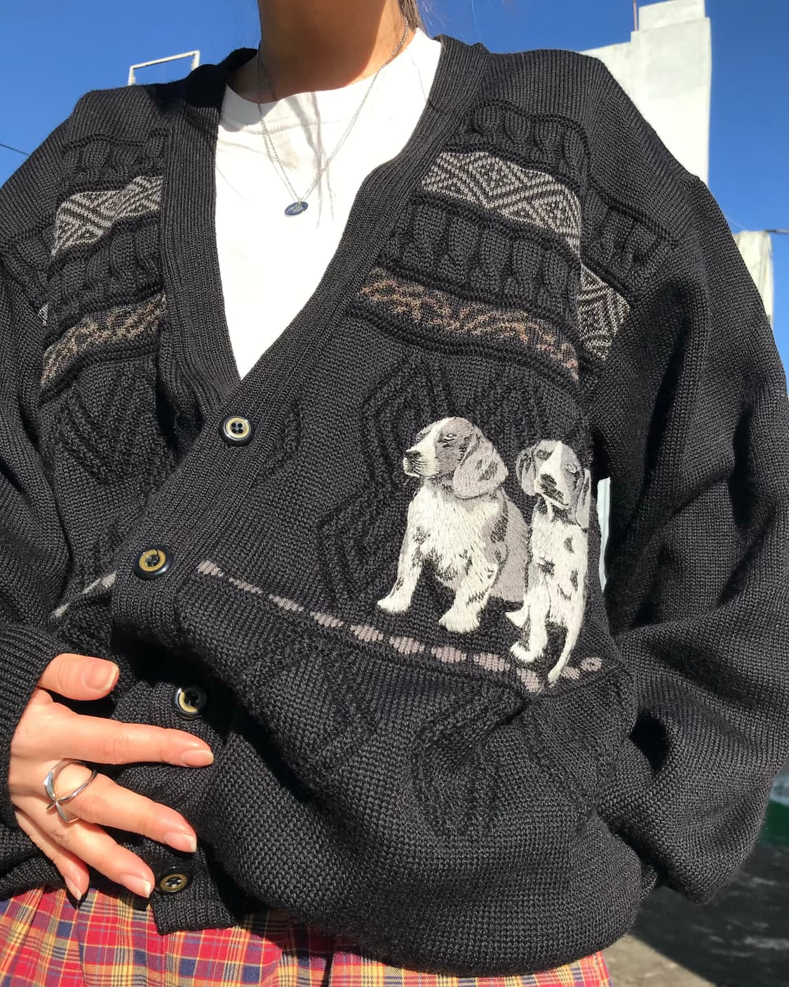 퍼피 자수 가디건  상품이미지2