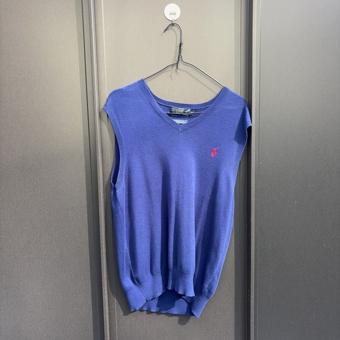 폴로 랄프로렌 블루 피마코튼 니트 조끼 90 P00020 상품이미지1