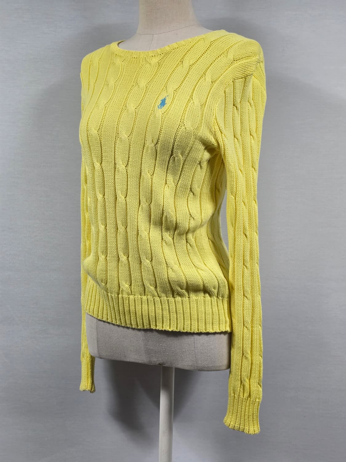 폴로 랄프로렌 옐로우 케이블 니트 S 상품이미지3