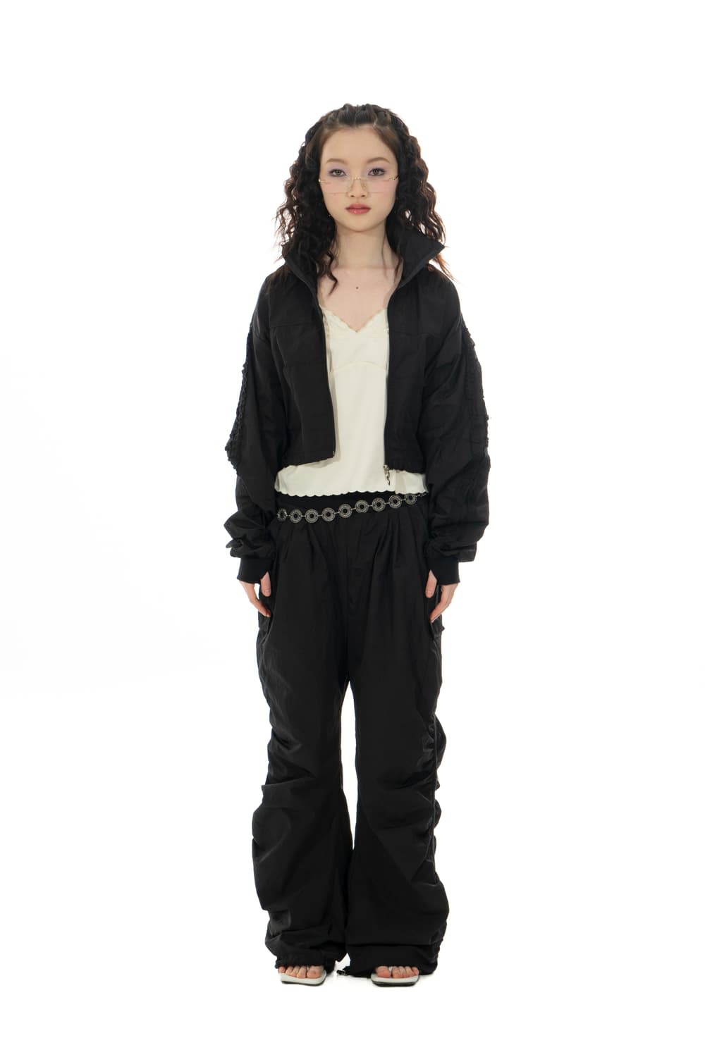 루루 하이넥 집업 세트(집업,바지) 상품이미지2