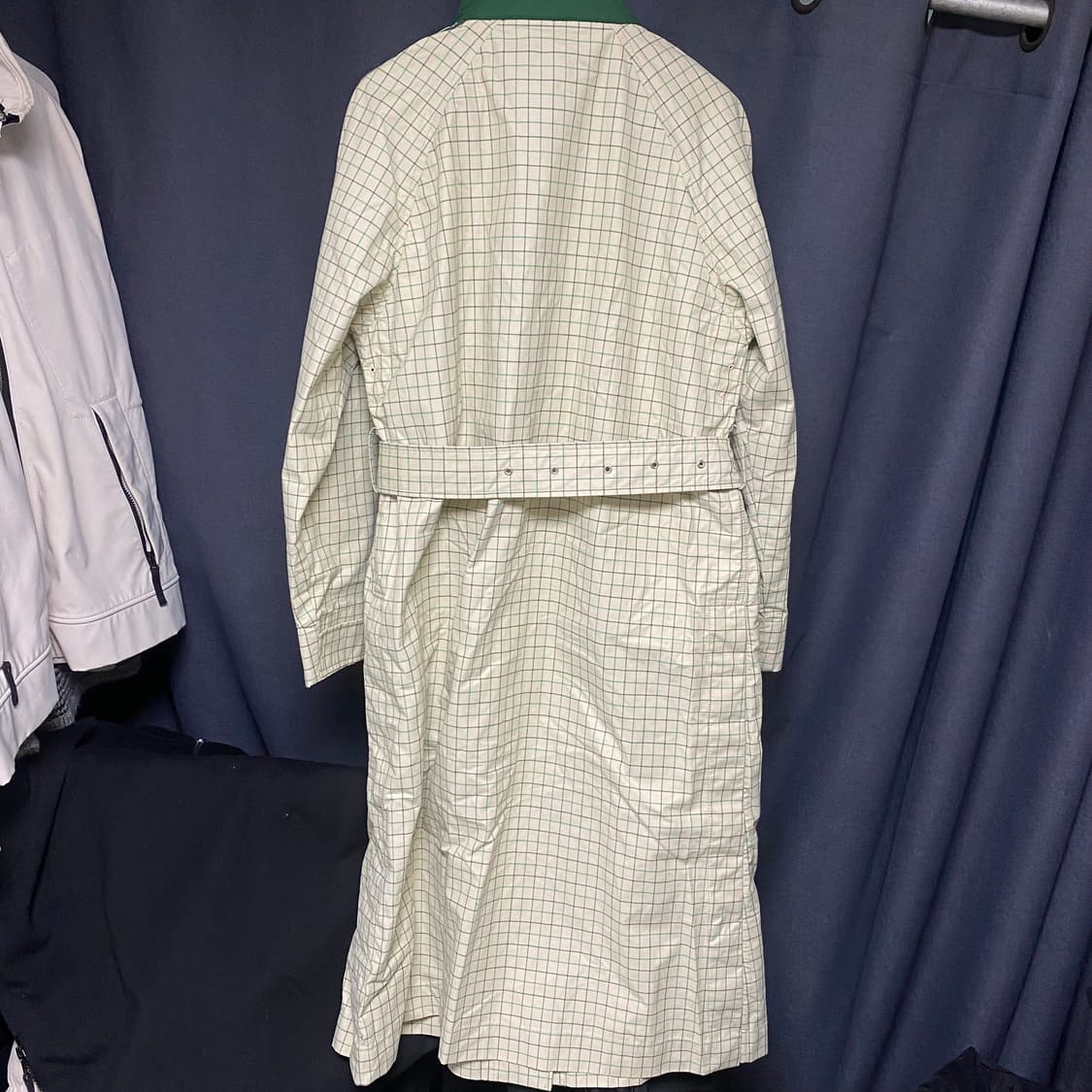 라코스테 벨티드 체크 트렌치코트 34 상품이미지6