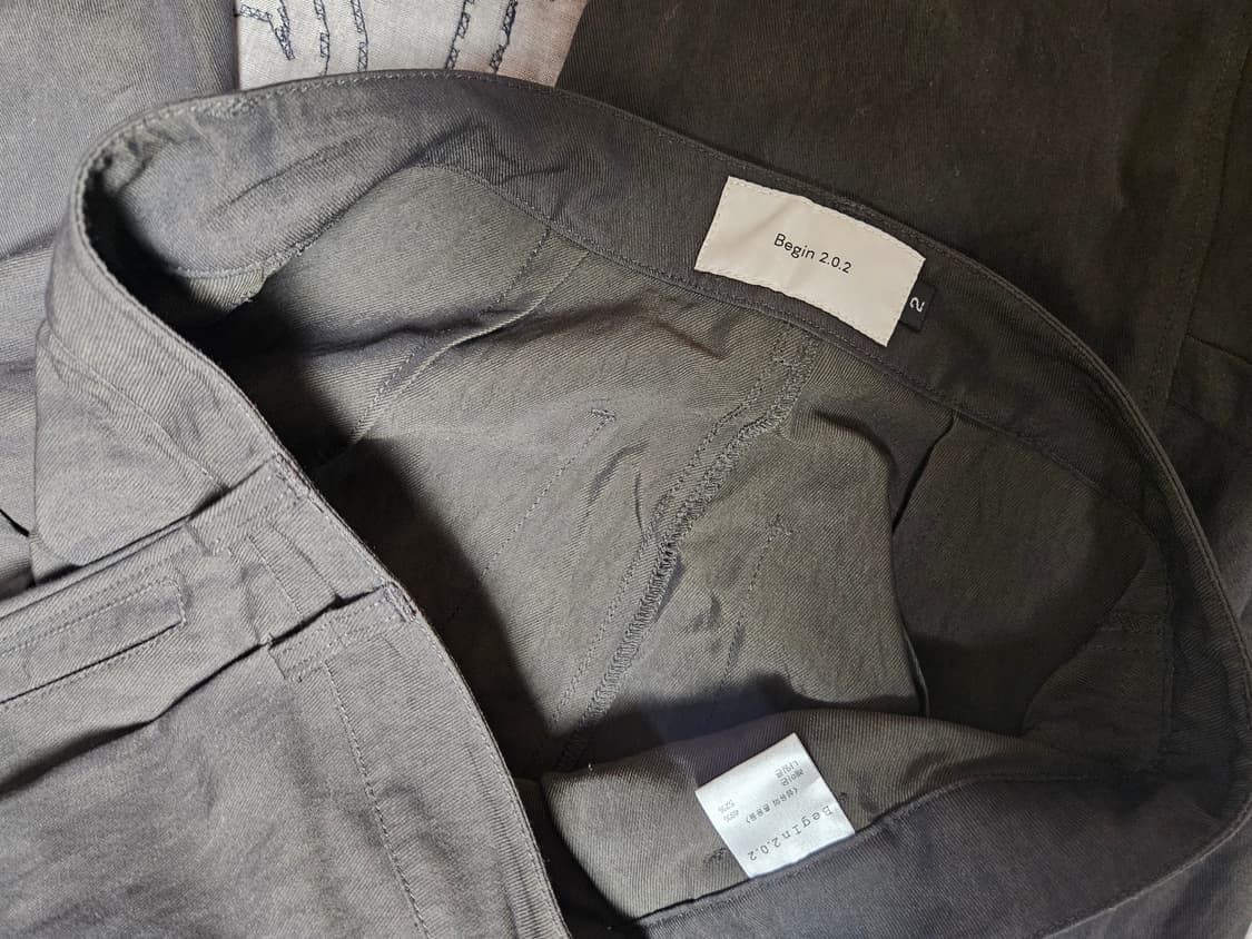 [2] 비긴202 나이코마 투턱 팬츠 차콜 브라운 상품이미지4