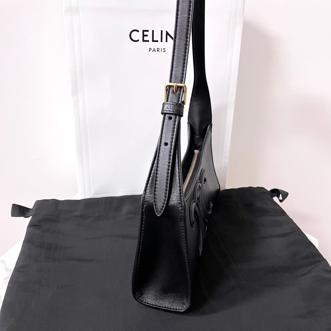 [S급/정품] 셀린느 퀴르 트리옹프 숄더백 가방 블랙 상품이미지5