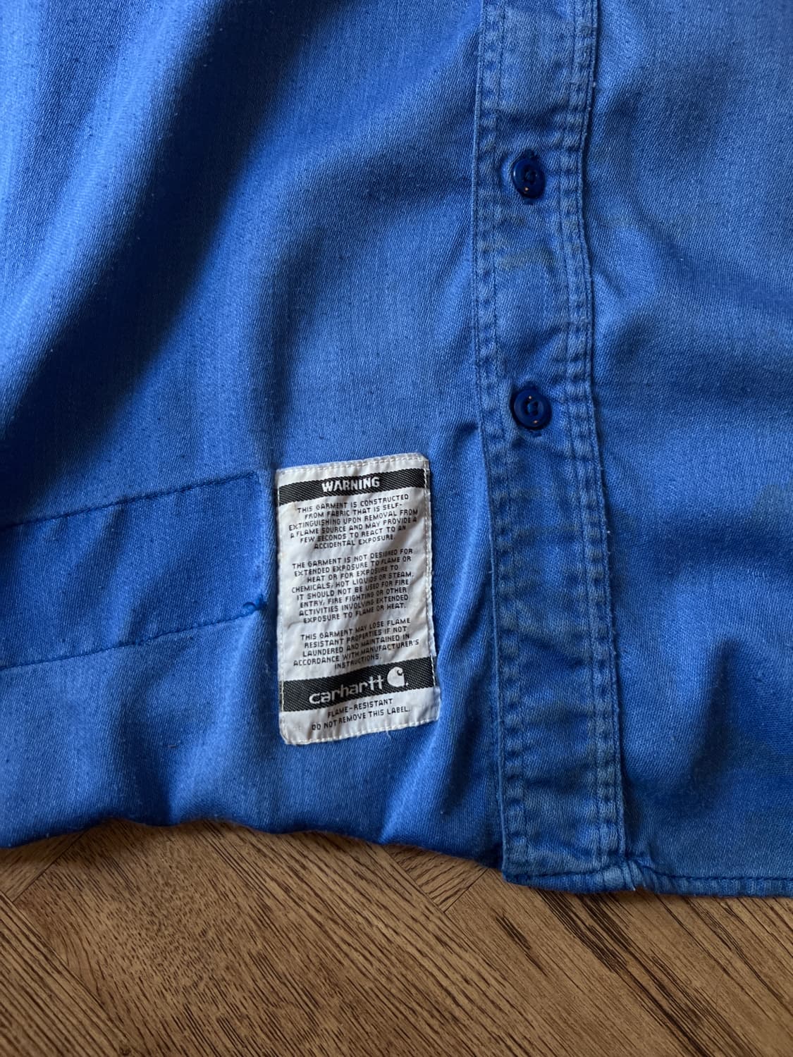 [2XL]칼하트FR USA 빈티지 페이딩 잉크블루 워크 셔츠 상품이미지5